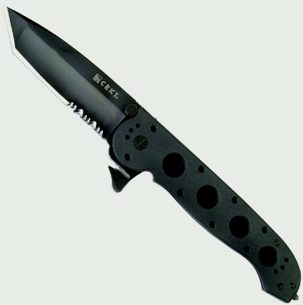 Knives Columbia River Knife&Tool Ready Series CRKT M16-14ZLEK Tanto Flipper Knife (3.75" Black Serr)